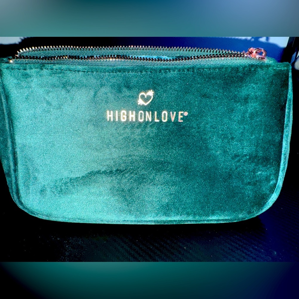 Green Velvet Bag for Cosmetic or Others